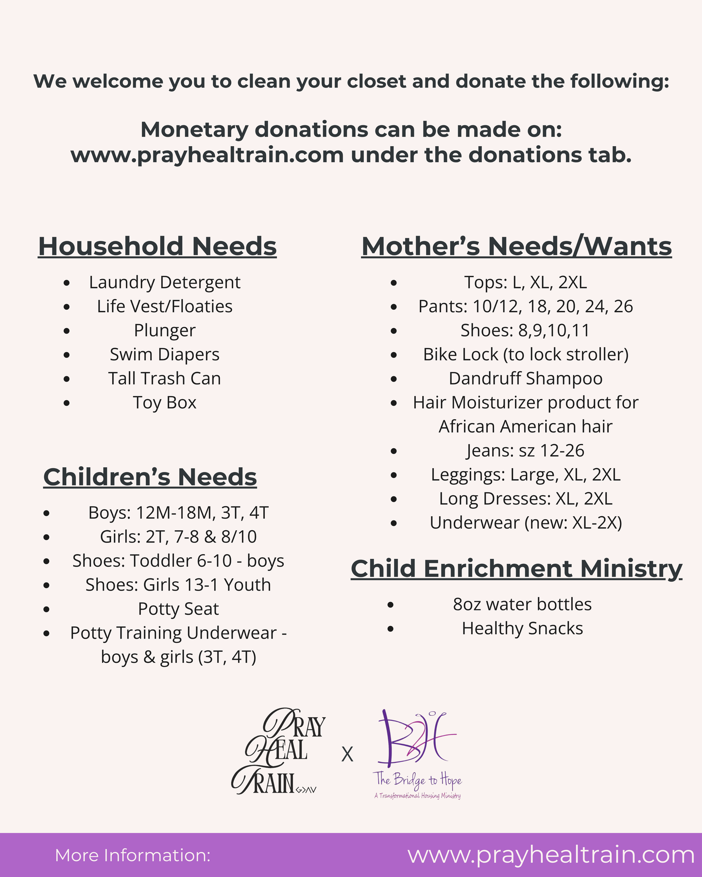 Bridge to Hope Donation