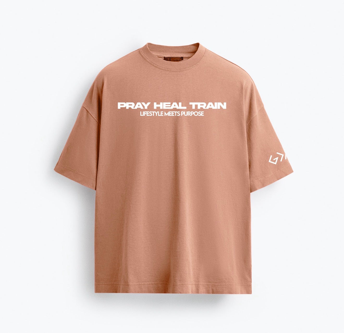 Pray Heal Train Oversized T Shirt
