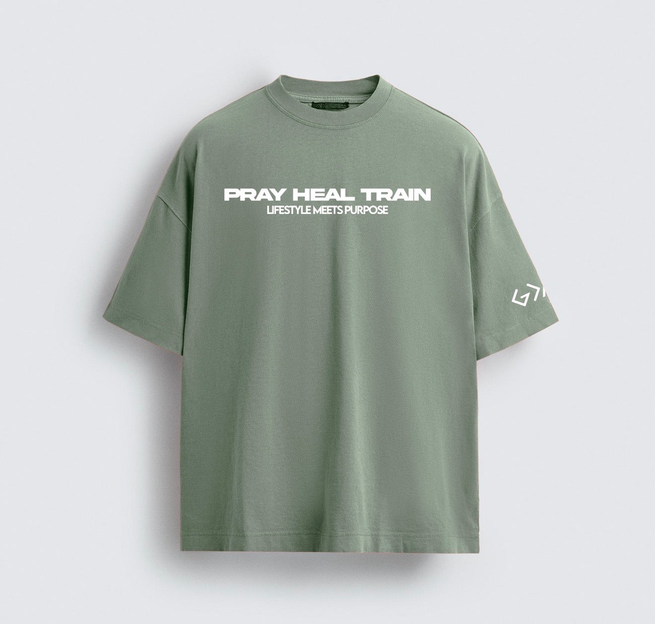 Pray Heal Train Oversized T Shirt