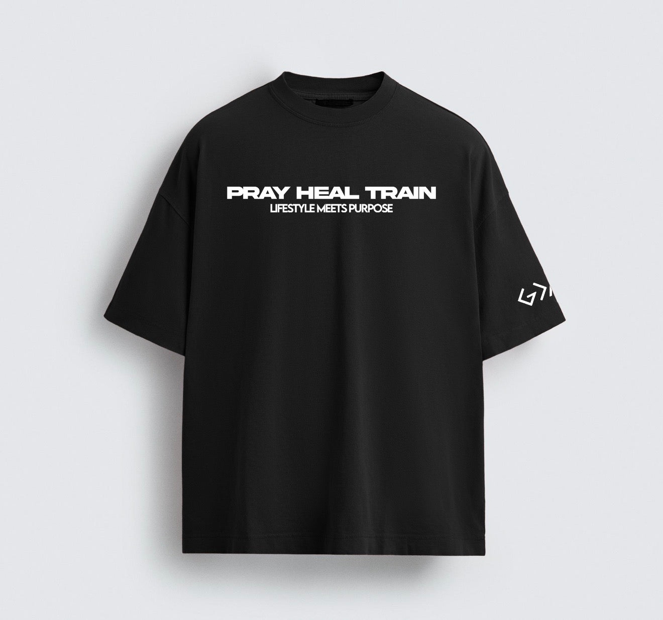 Pray Heal Train Oversized T Shirt